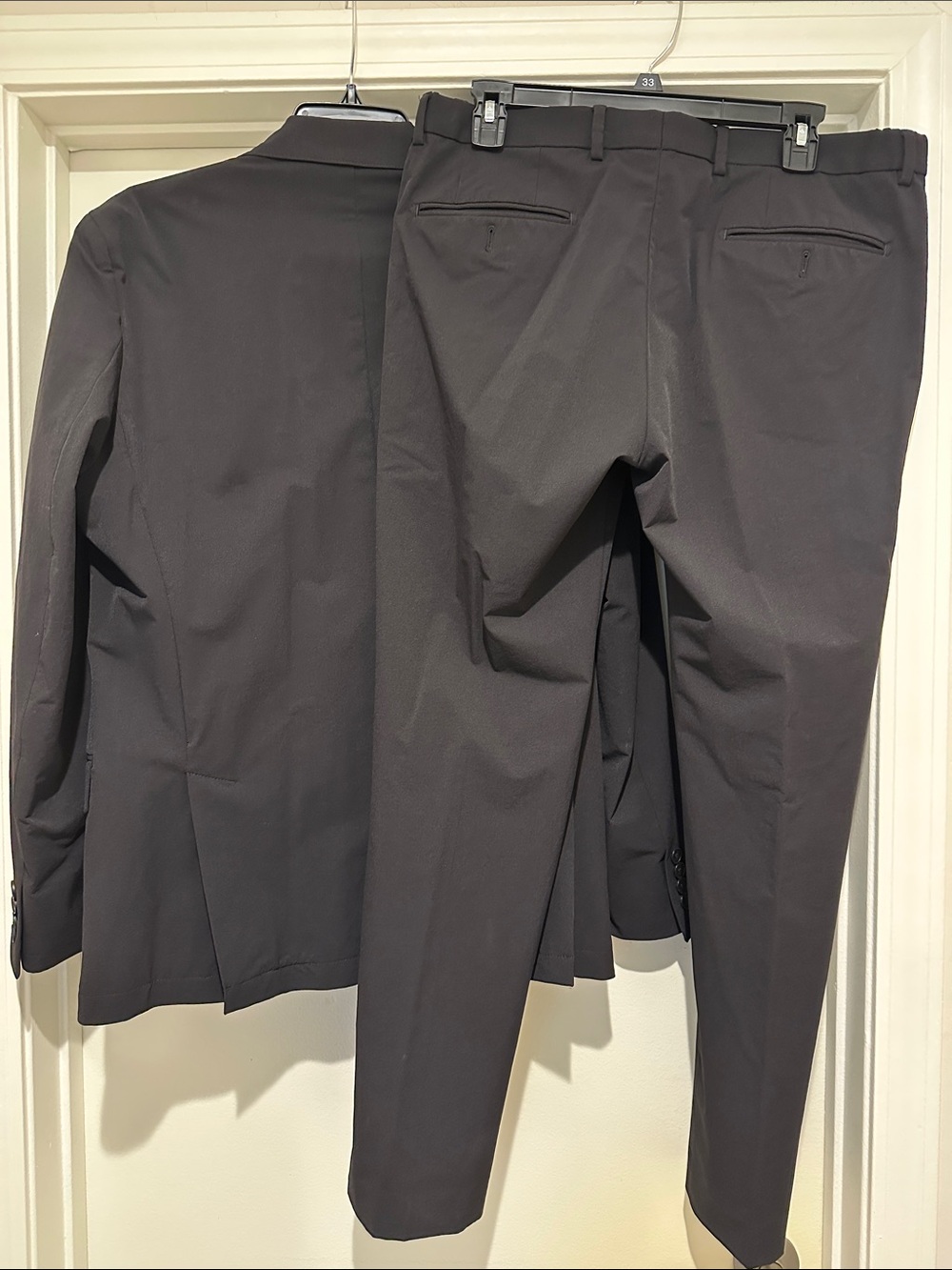 Calvin Klein Men's Black Two-Button Suit Jacket & Trousers - Picture 2 of 12